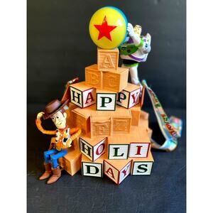 2021 Disney Parks Toy Story Happy Holiday Block Buzz & Woody Popcorn Bucket New